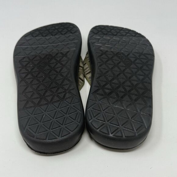 Teva Voya Flip Flops Mens 7 Olive Green Brown Comfort Cushioned Sandals - Picture 14 of 15